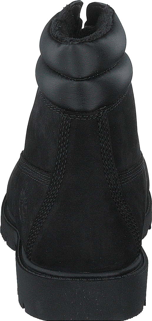 Linden Woods 6in Faux Fur Line Jet Black