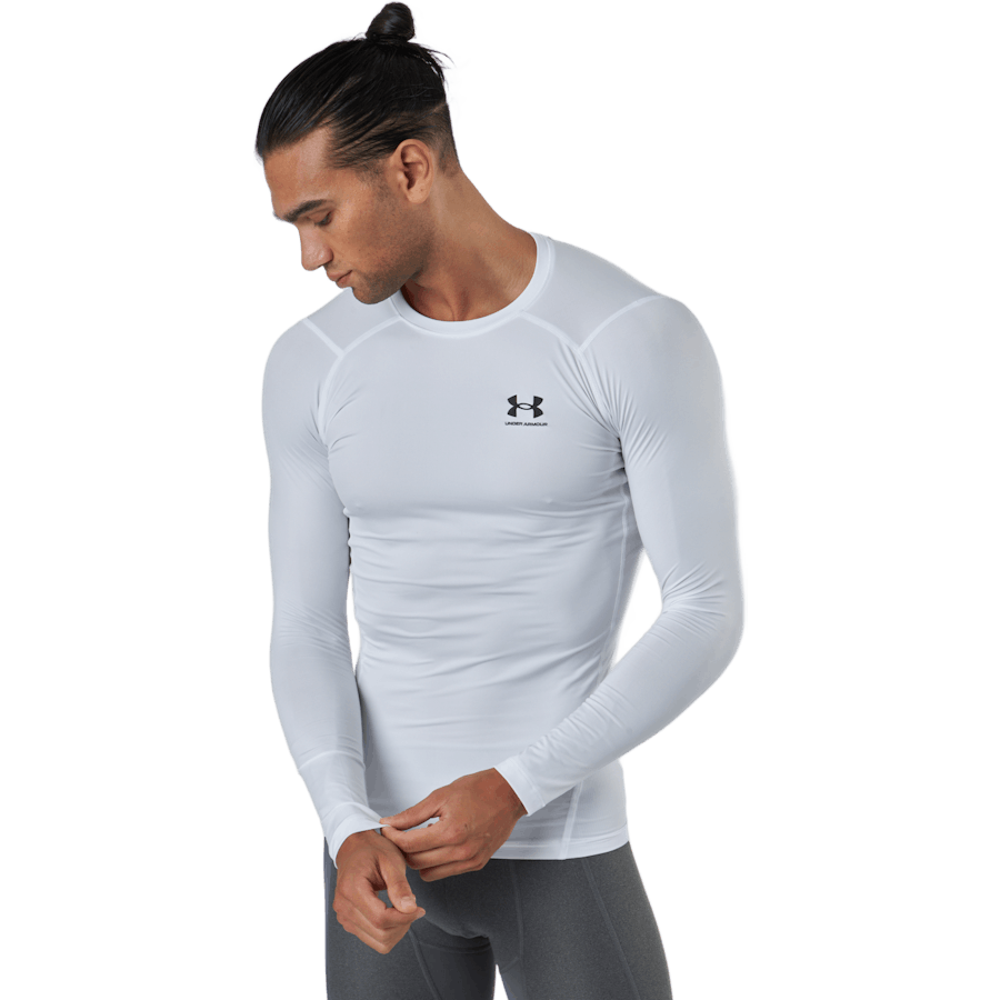 Ua Hg Armour Comp Ls Blanc