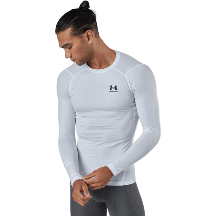 Ua Hg Armour Comp Ls Blanc