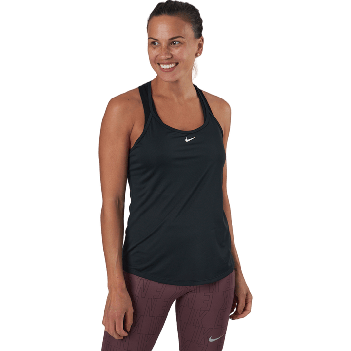 Débardeur élastique Dri-FIT One pour femme, coupe standard, noir/blanc