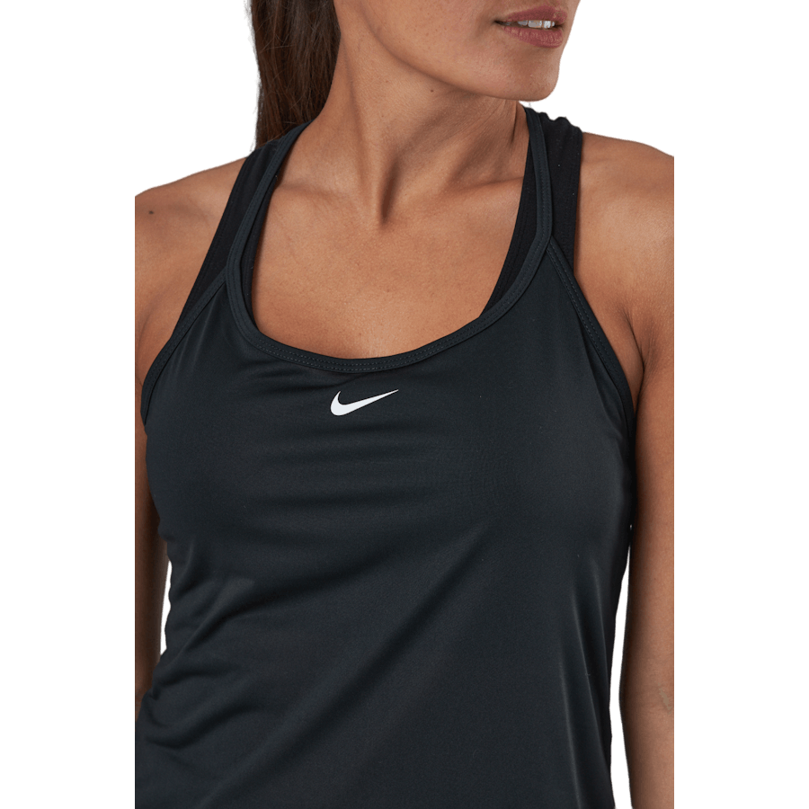 Débardeur élastique Dri-FIT One pour femme, coupe standard, noir/blanc