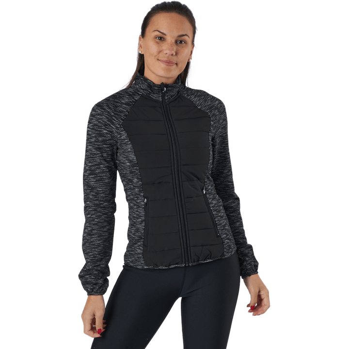 Onpanwar Quilted Ls Hn Zip Jck Dark Grey Melange