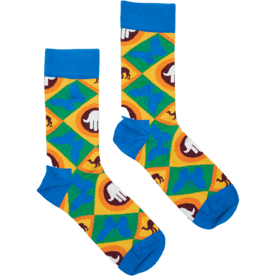 Hamsa Mosaic-sokk hvit