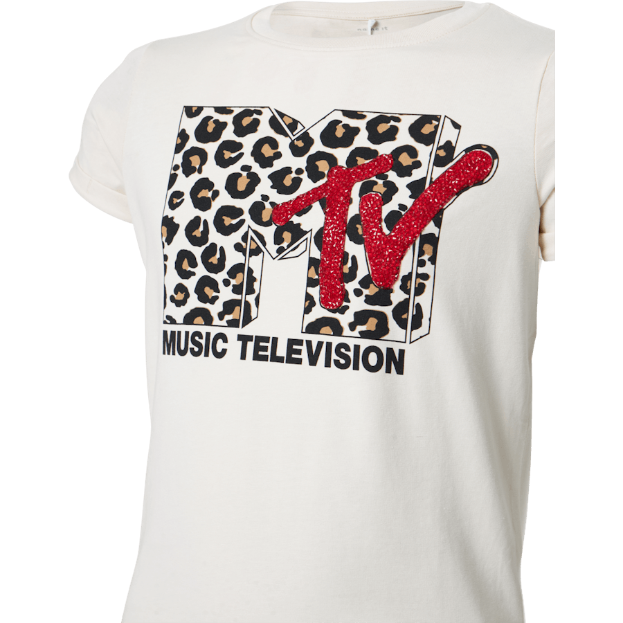 Nkfmtv Arina Ss Top Bfu Weißkappe Grau