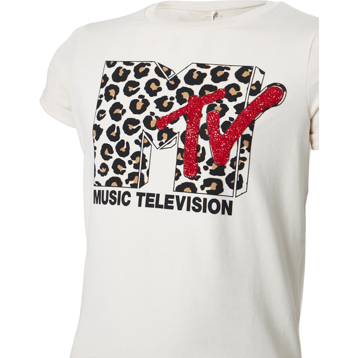 Nkfmtv Arina Ss Top Bfu Weißkappe Grau