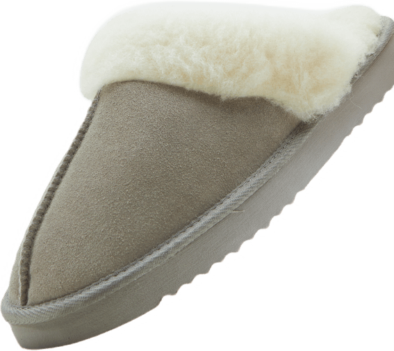 Tamara W Warm Leather Slipper Chateau Gray
