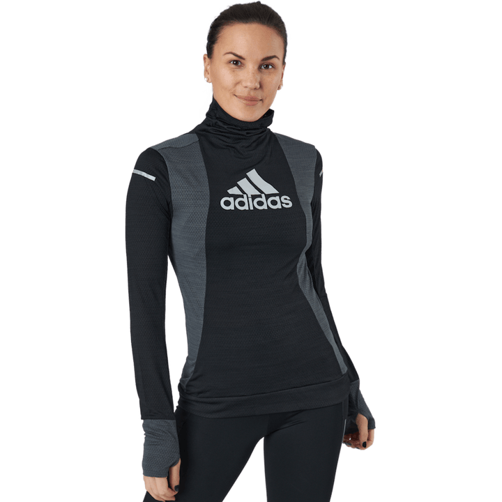 Adidas Blocked Longsleeve Tee Women Black / Grey Six