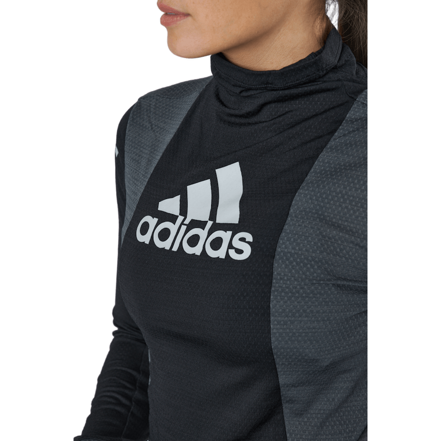 Adidas Blocked Longsleeve Tee Women Black / Grey Six