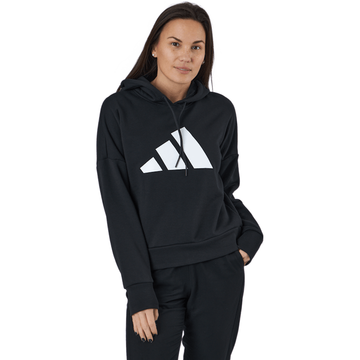 Adidas Sportswear Felpa con cappuccio a tre barre nera