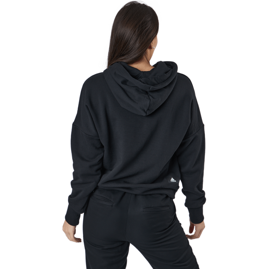 Adidas Sportswear Felpa con cappuccio a tre barre nera