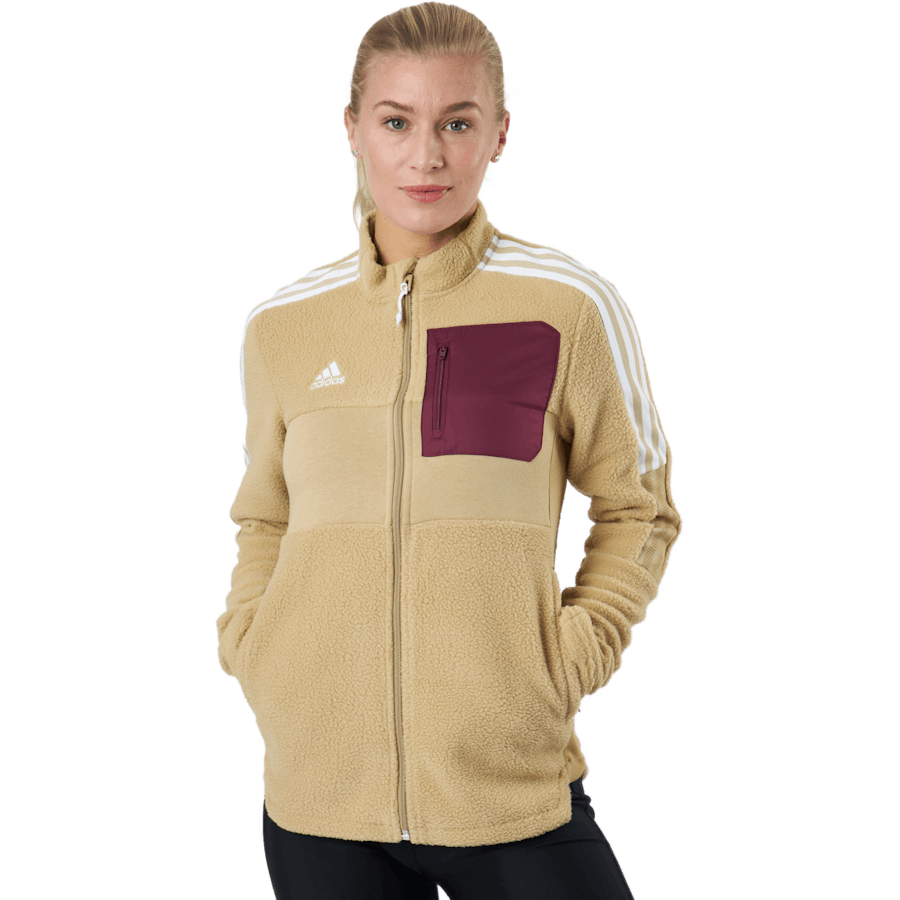 Veste Tiro Sherpa d'hiver pour femme, beige