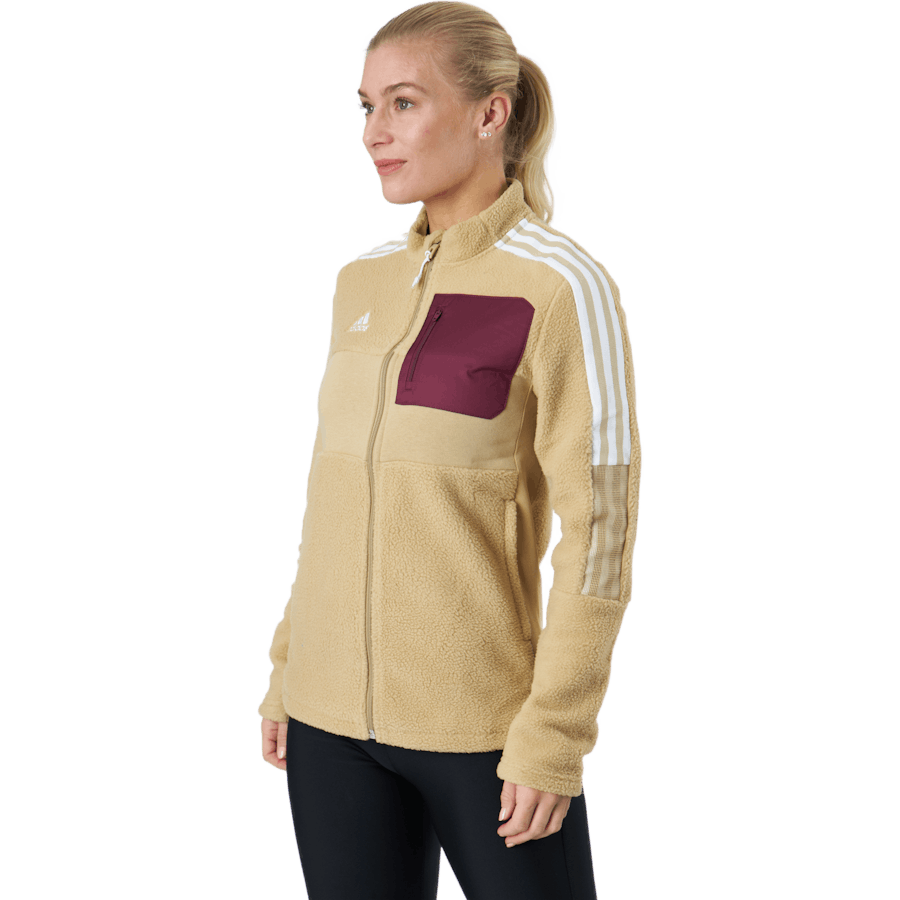 Veste Tiro Sherpa d'hiver pour femme, beige