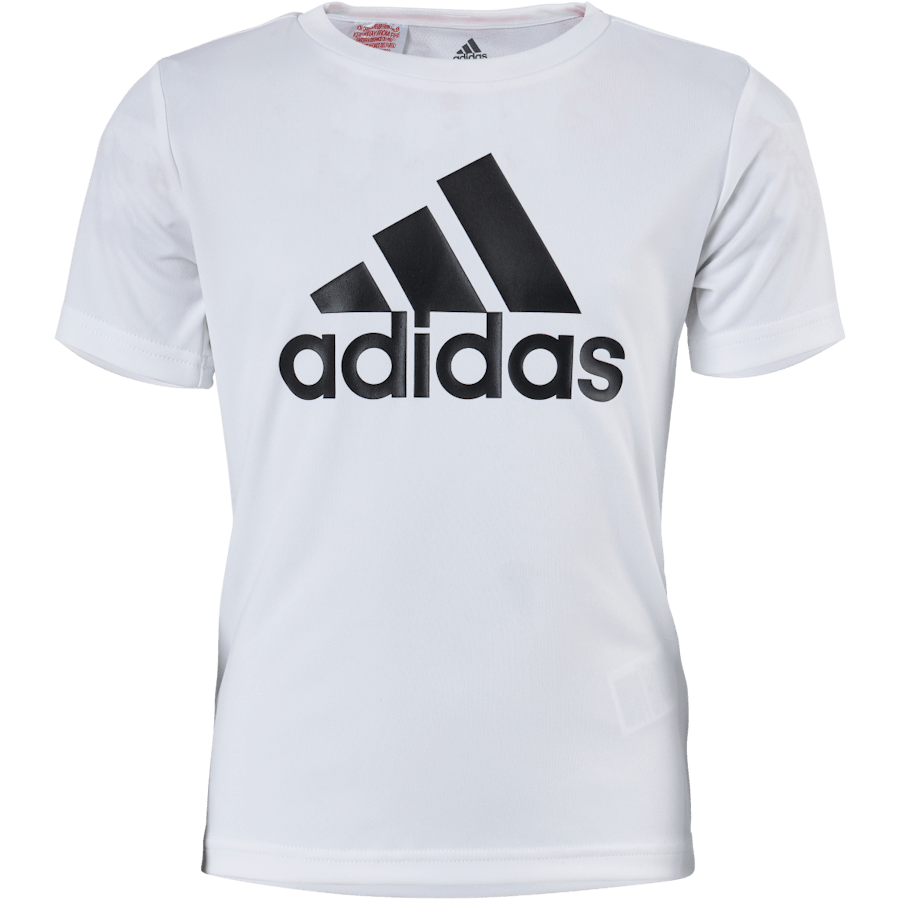 T-shirt Adidas D2M Big Logo pour garçon, blanc/noir