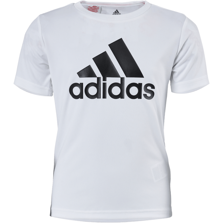 T-shirt Adidas D2M Big Logo pour garçon, blanc/noir
