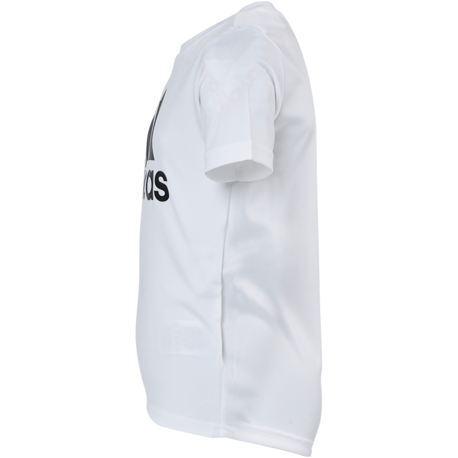 T-shirt Adidas D2M Big Logo pour garçon, blanc/noir