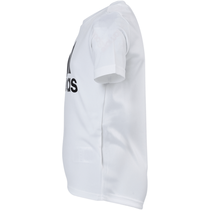 T-shirt Adidas D2M Big Logo pour garçon, blanc/noir
