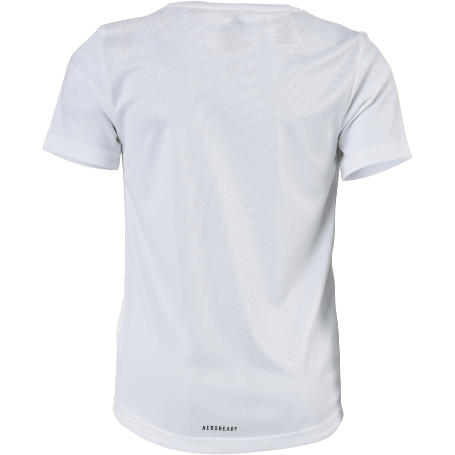 T-shirt Adidas D2M Big Logo pour garçon, blanc/noir
