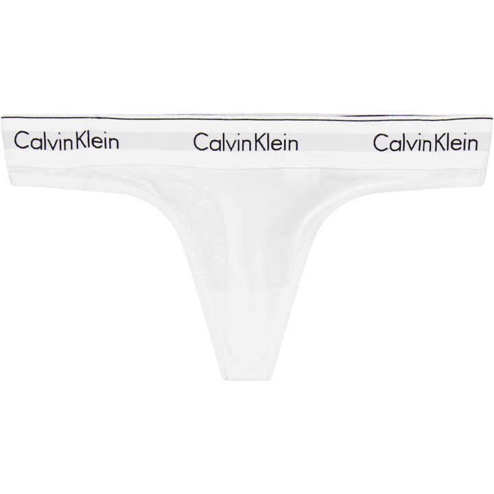 Stringtrosor i modern bomull Vit