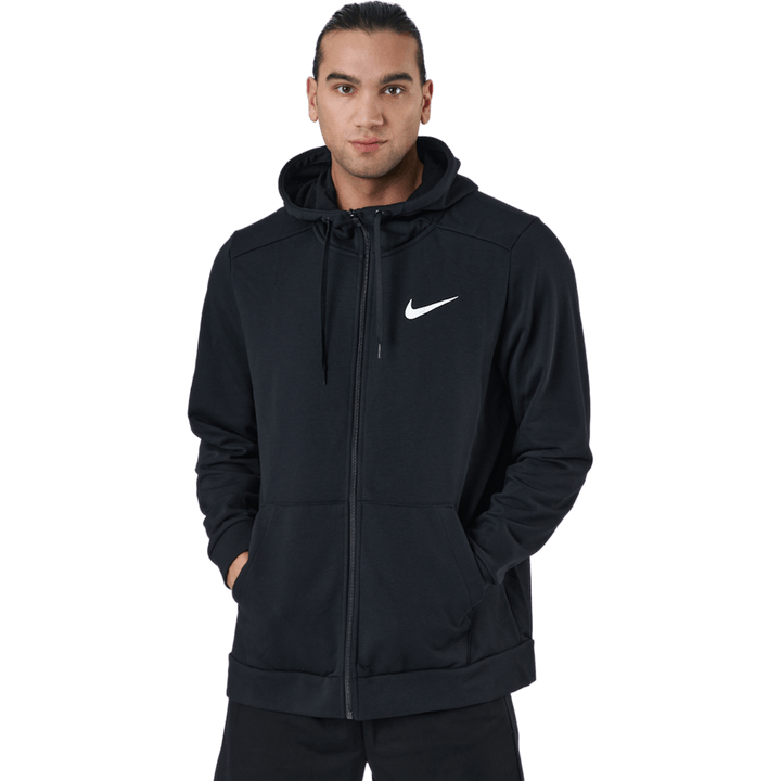 Sweat à capuche d'entraînement zippé Dri-FIT pour homme, noir/blanc