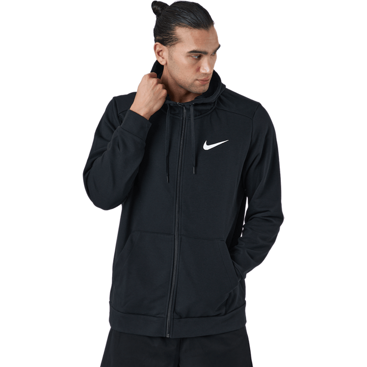 Sweat à capuche d'entraînement zippé Dri-FIT pour homme, noir/blanc