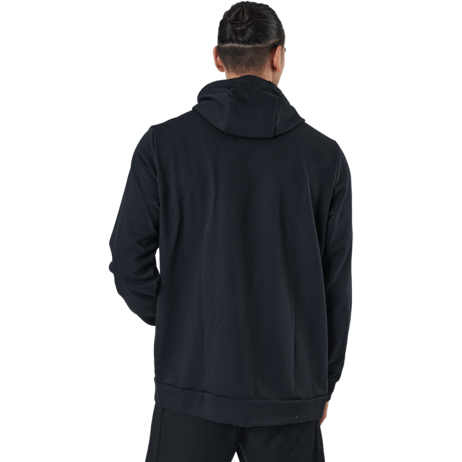 Sweat à capuche d'entraînement zippé Dri-FIT pour homme, noir/blanc