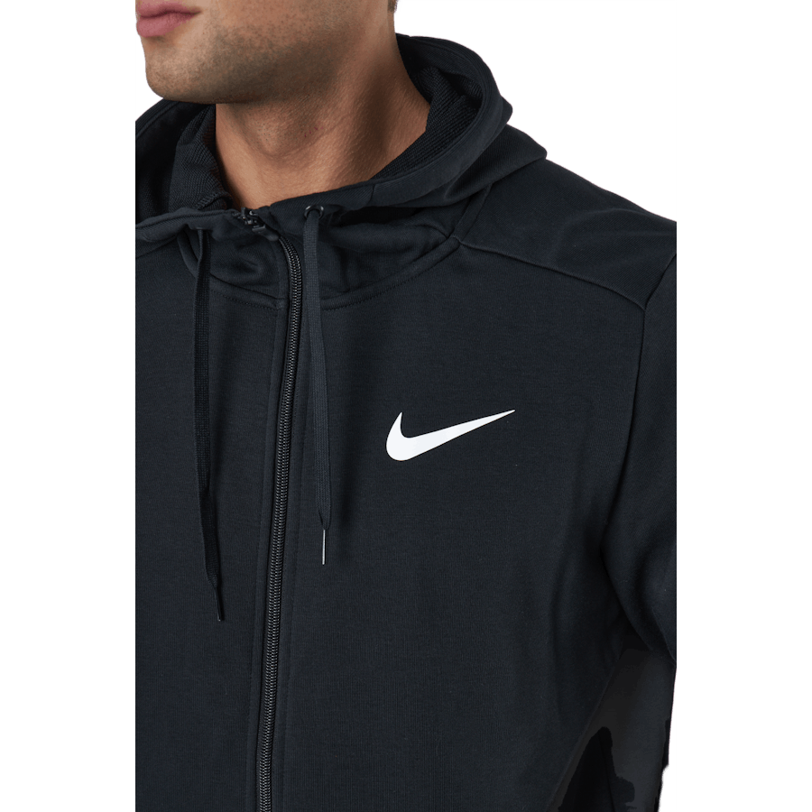 Sweat à capuche d'entraînement zippé Dri-FIT pour homme, noir/blanc