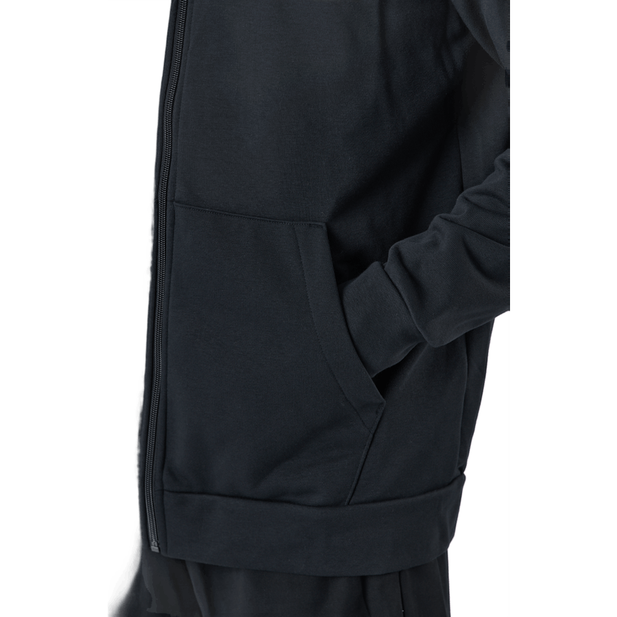 Sweat à capuche d'entraînement zippé Dri-FIT pour homme, noir/blanc