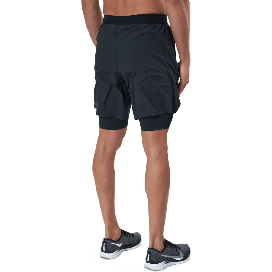 Aero 2-in-1 7 Inch Shorts Black/silver Reflective