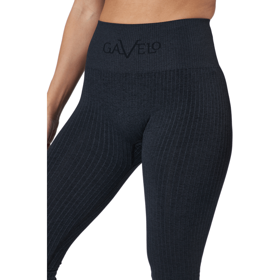 Ribbed Black Sand Melange Seam Black