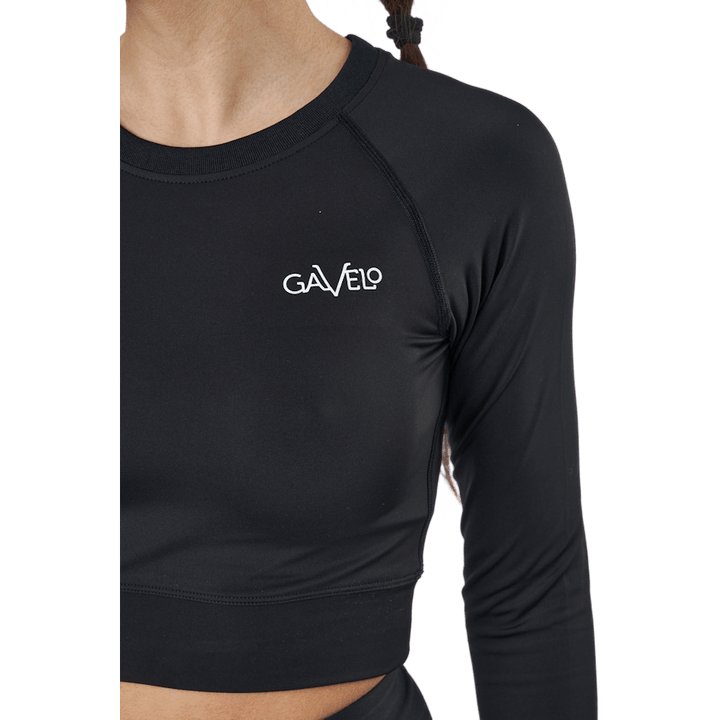 Cropped pitkähihainen musta