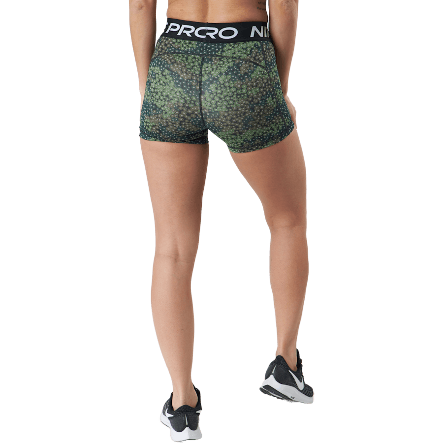 Nike Pro Dri-fit Dam 3" Pr Treeline/svart/vit