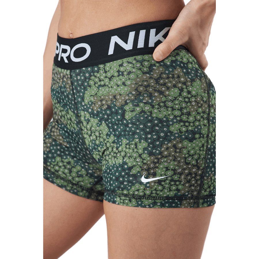 Nike Pro Dri-fit Dam 3" Pr Treeline/svart/vit