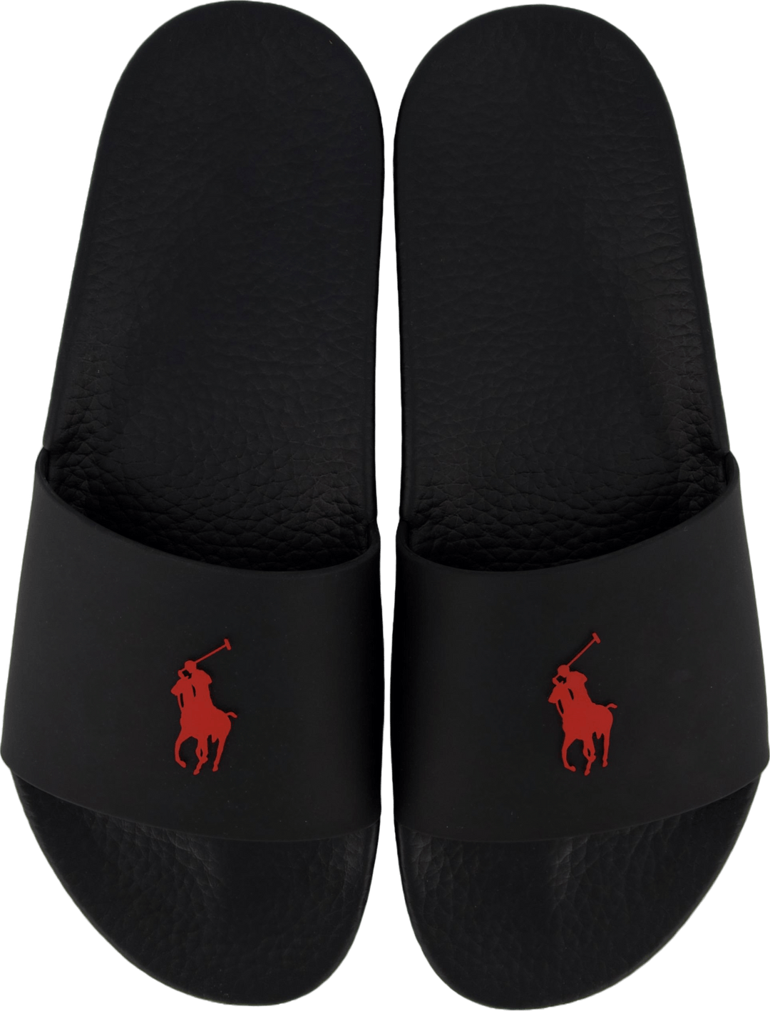 Claquettes Signature Pony noires/rouges en PP