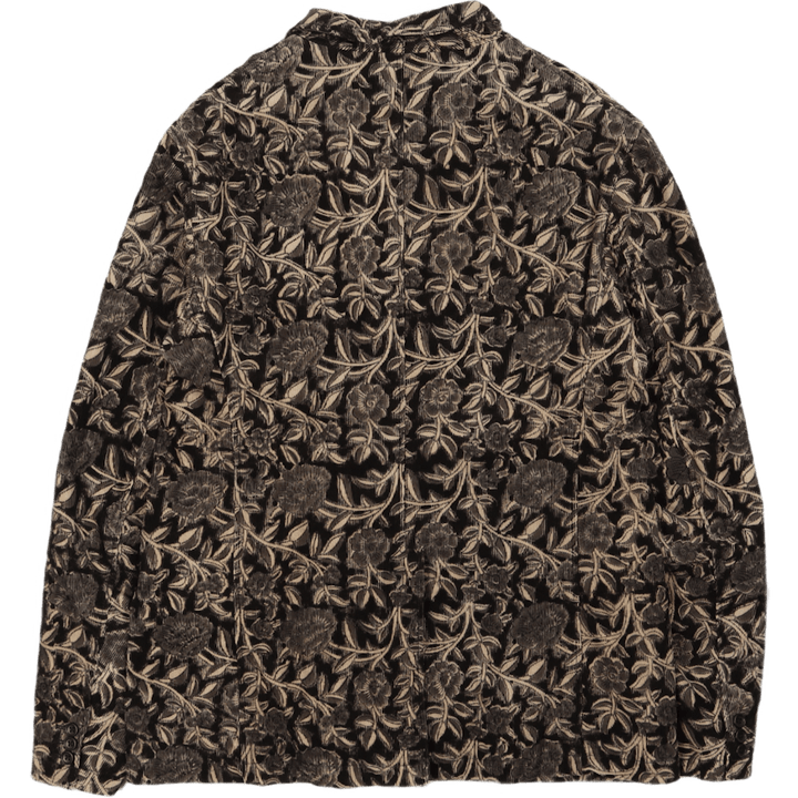 Andover-jakke sort med blomsterprint