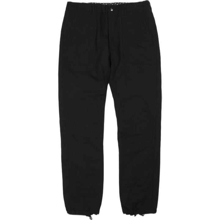 Apgriežamas bikses Melna kokvilna/vilna satīns