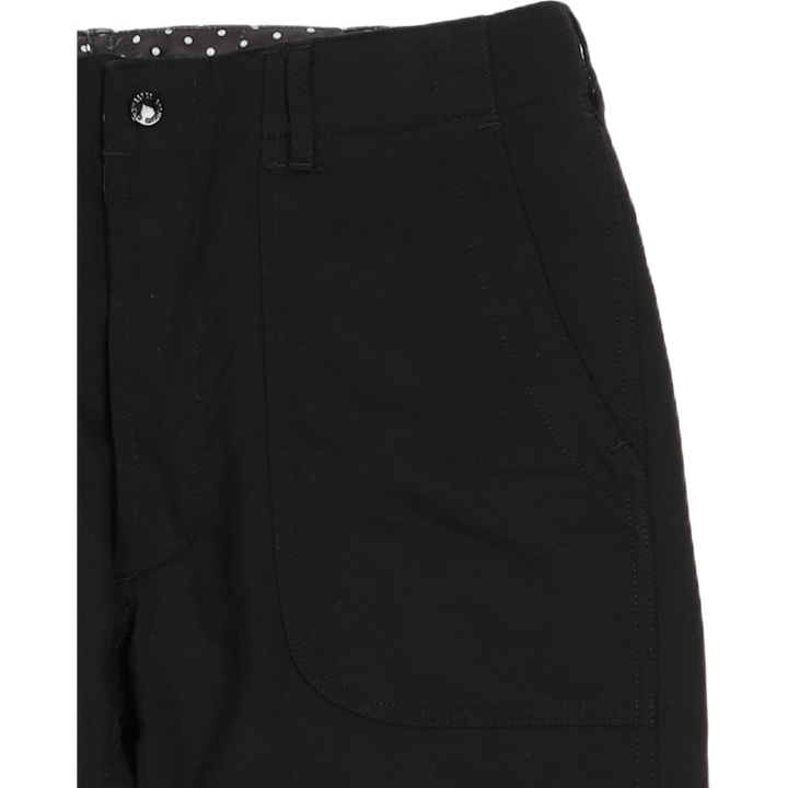 Apgriežamas bikses Melna kokvilna/vilna satīns