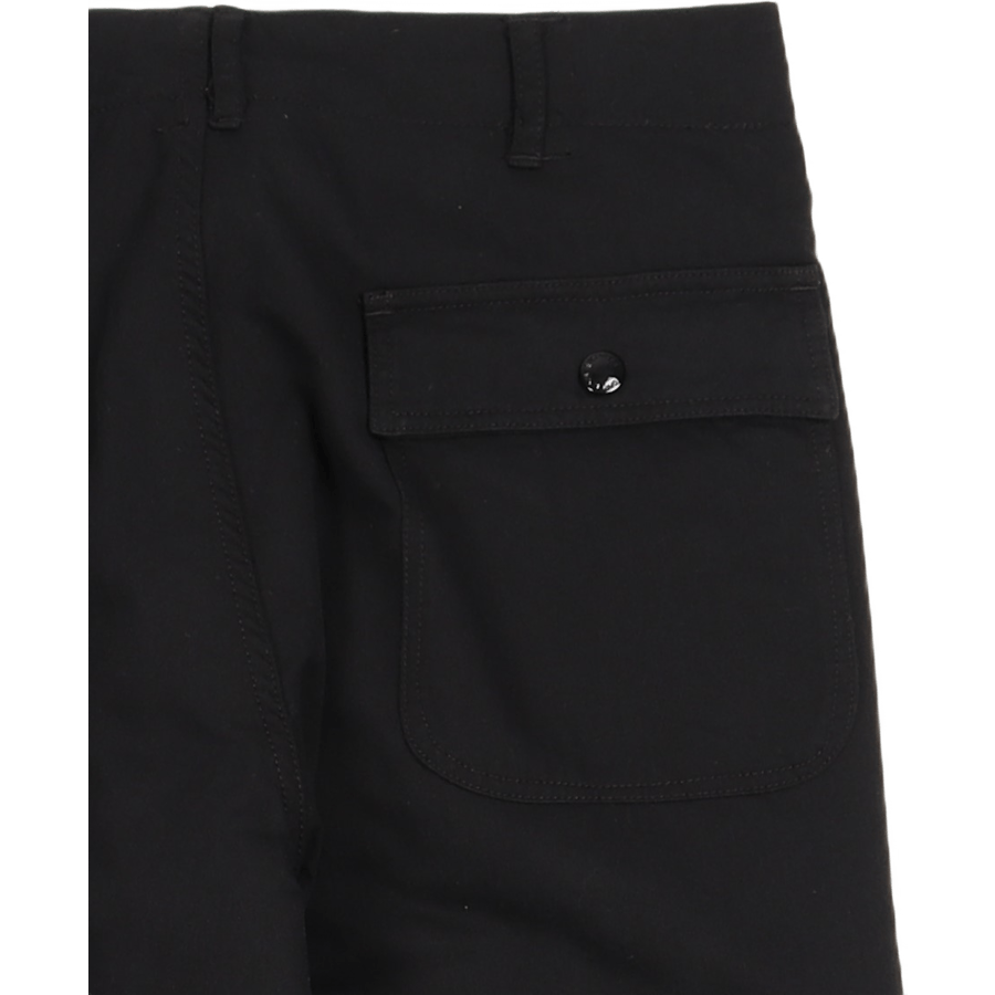 Apgriežamas bikses Melna kokvilna/vilna satīns