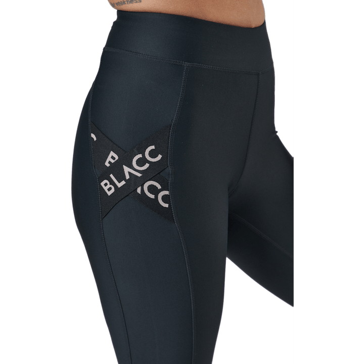 Power X nogavice z visokim pasom črne / roza