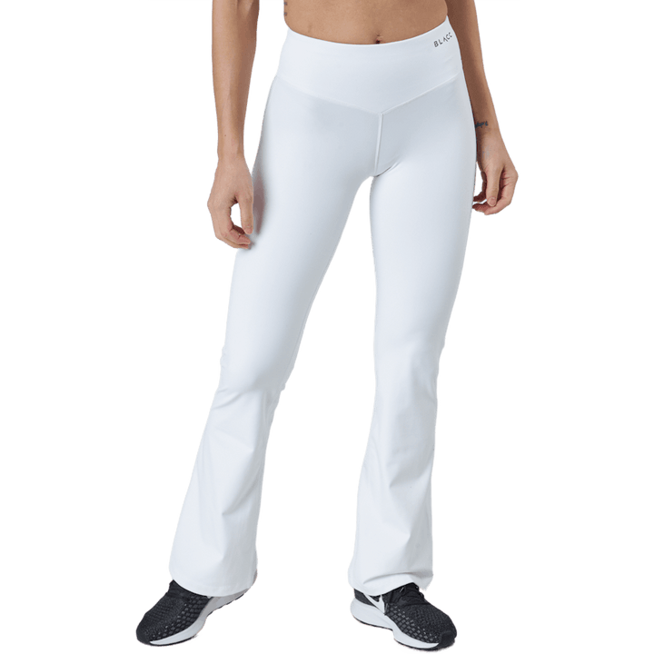 Flatter High Waist Flare Pants Hvit