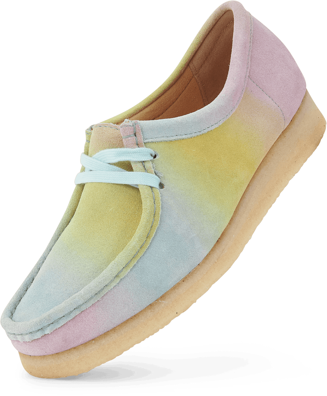 Wallabee biały/niebieski