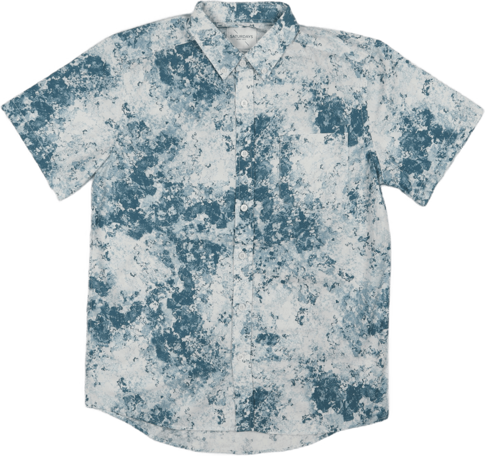 Mineral Print Hemd Weiß