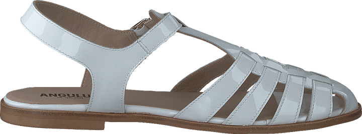 Sandal med rem och spänne Vit