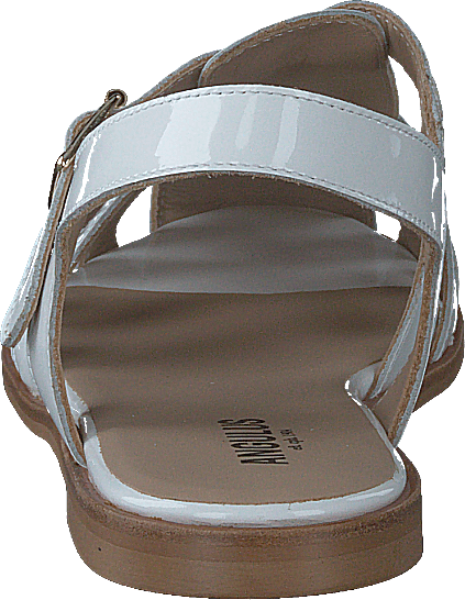 Sandal med rem och spänne Vit