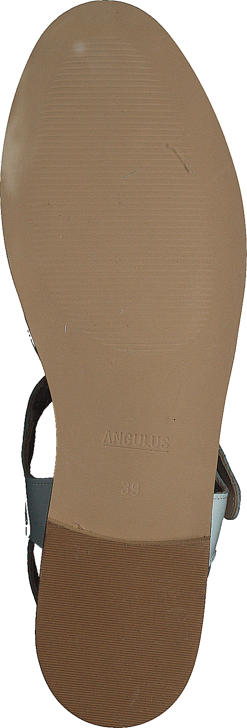 Sandal med rem och spänne Vit