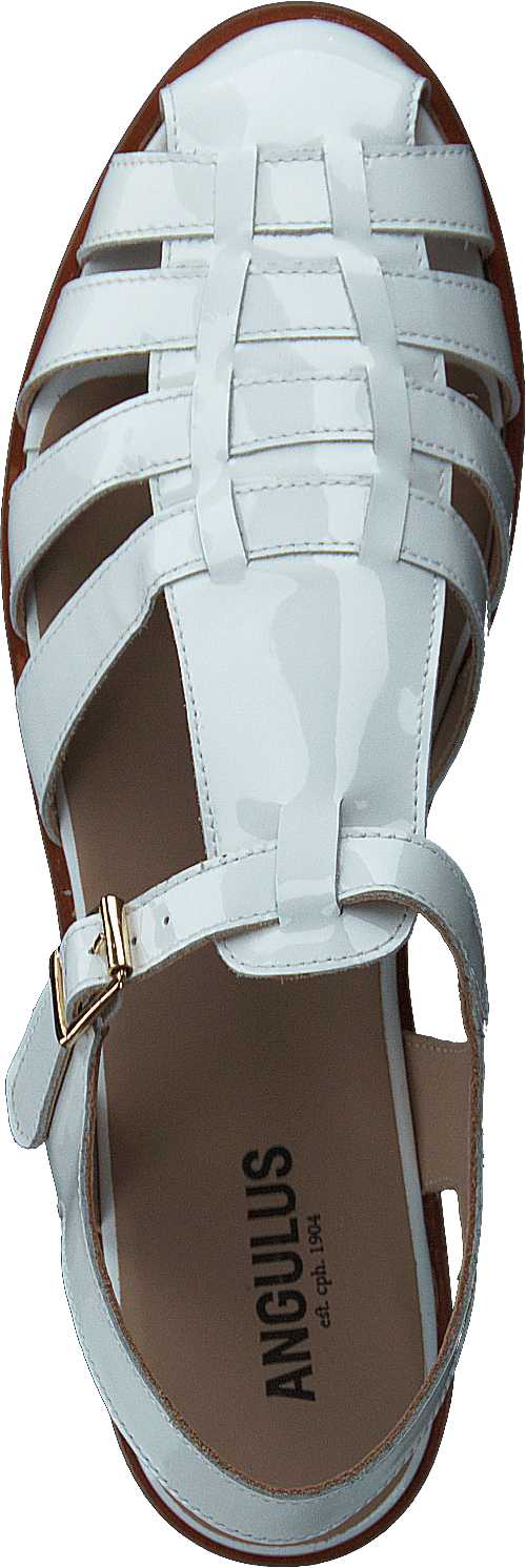 Sandal med rem och spänne Vit