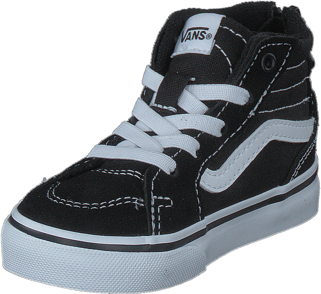 Td Filmore Hi Zip (daim/toile) Noir/blanc