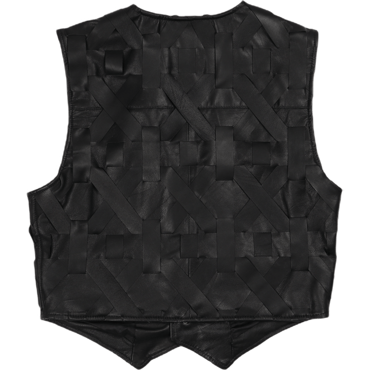 Usnjeni telovnik Črno usnje