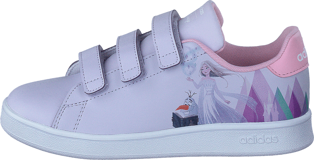adidas x Disney Frozen Anna och Elsa Advantage skor Lila nyans / True Pink / Cloud White