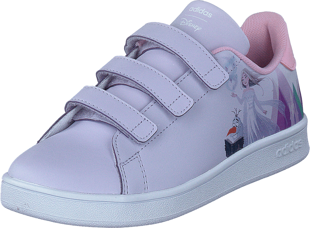 adidas x Disney Frozen Anna och Elsa Advantage skor Lila nyans / True Pink / Cloud White