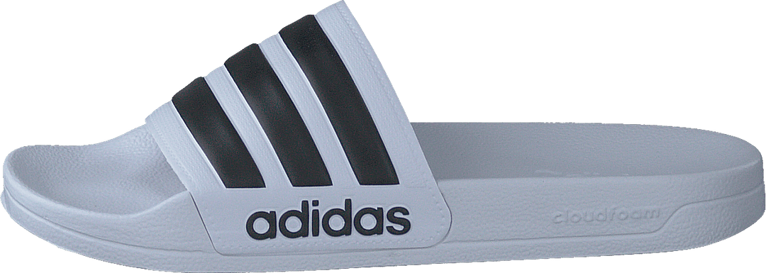 Claquettes de douche Adilette Blanc nuage / Noir noyau / Blanc nuage
